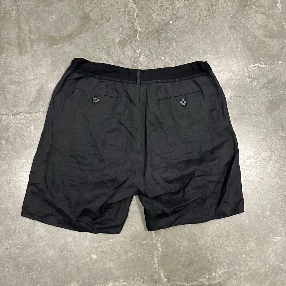 Mod Ref Linen Black Drawstring Shorts Sz M - image 6